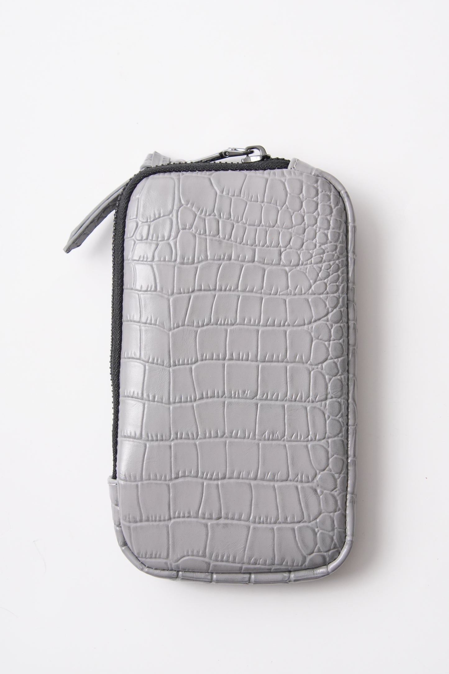 Gray Croc Pouch