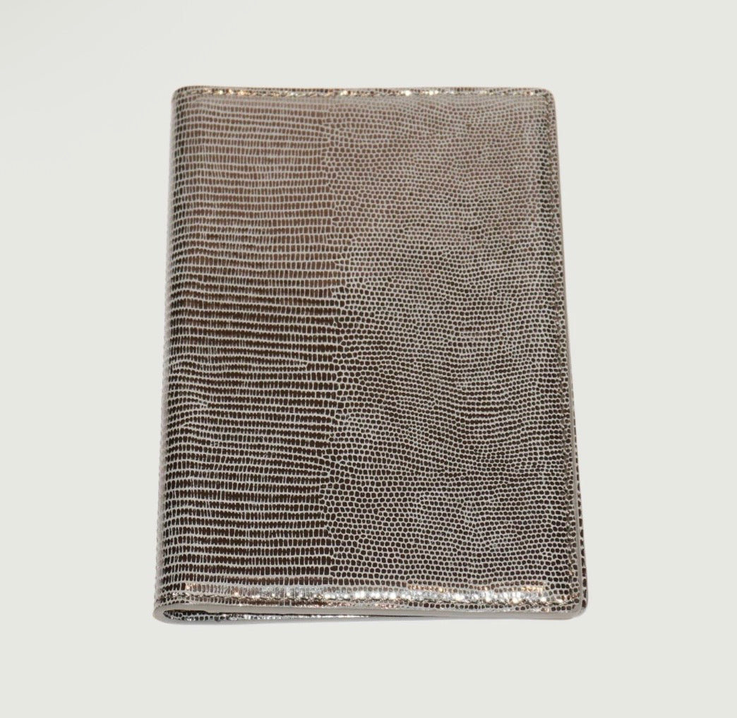 Dark Grey Lizard Passport Holder