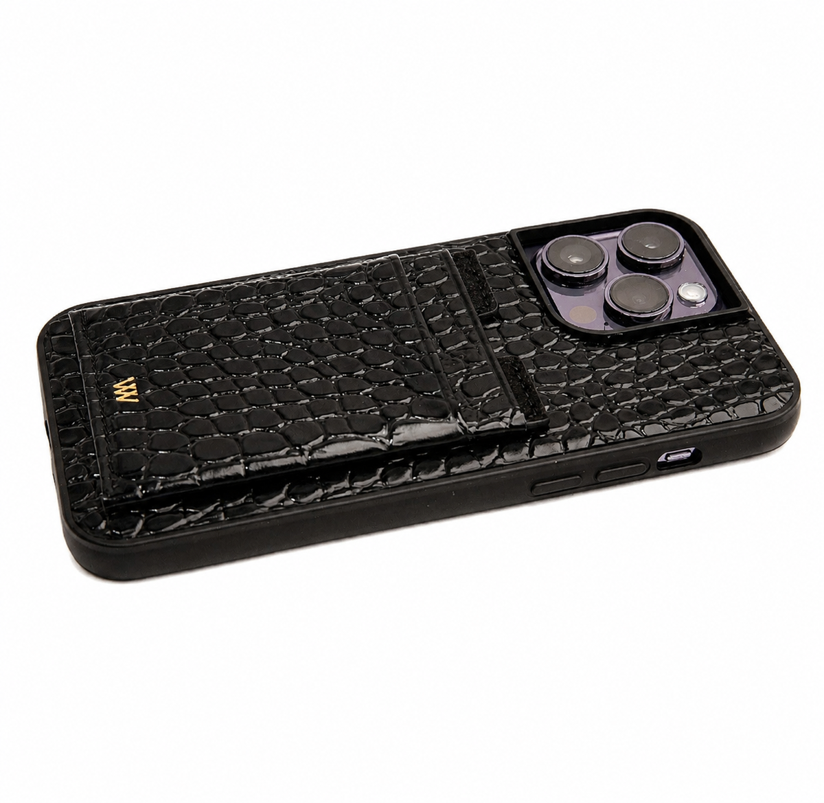 Black Croc Cardholder Case