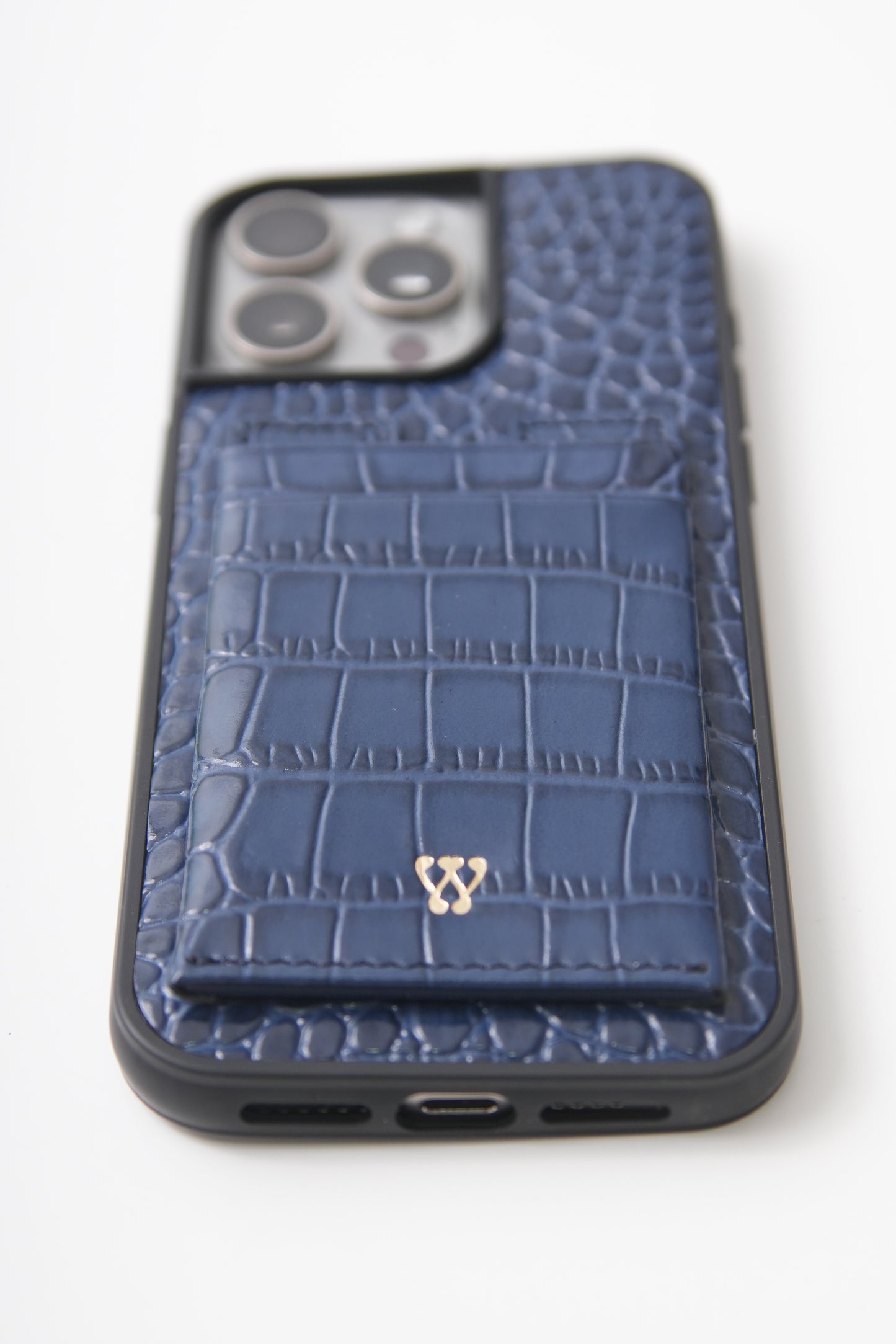 Blue Croc Cardholder Case