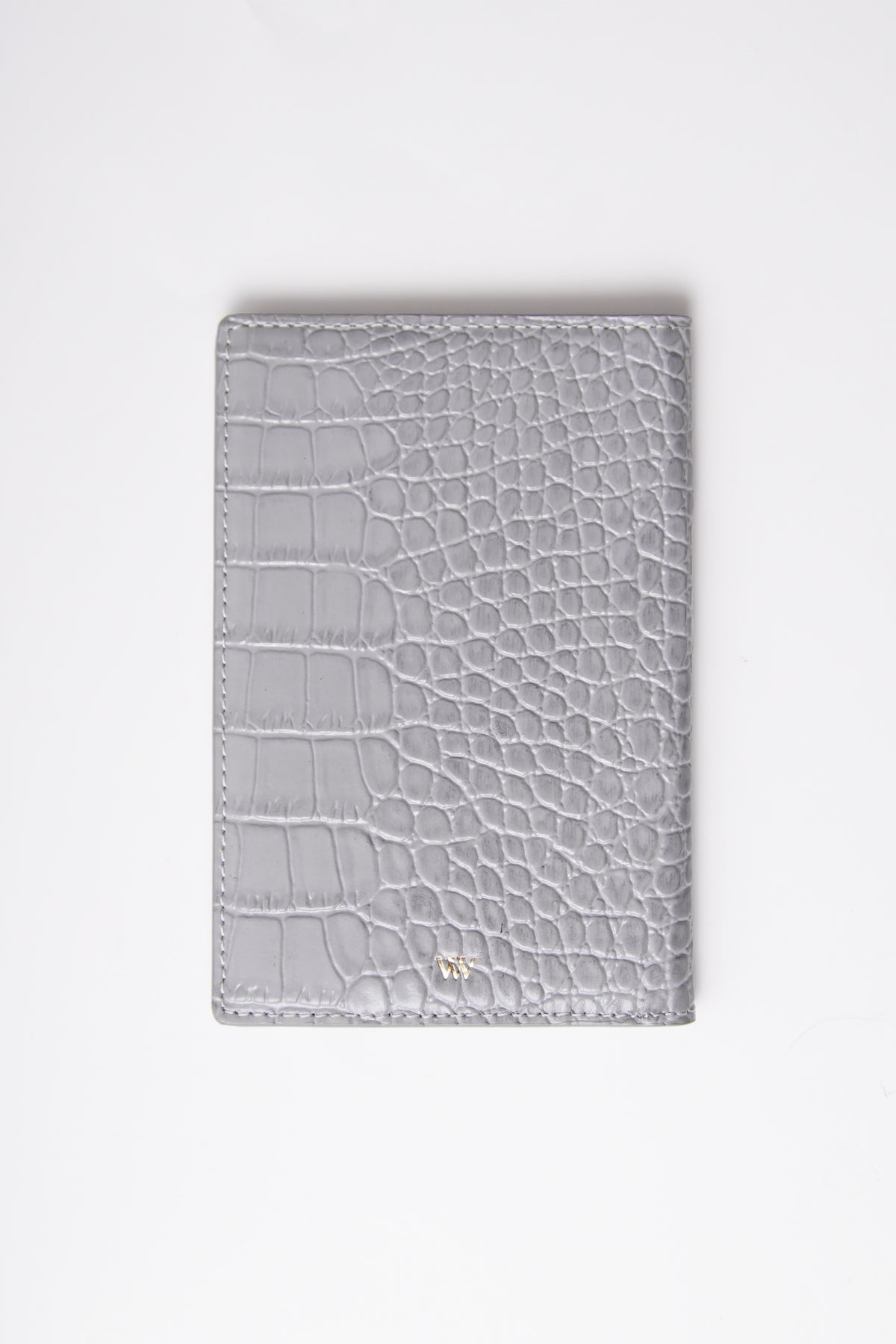 Grey Croc Passport Holder
