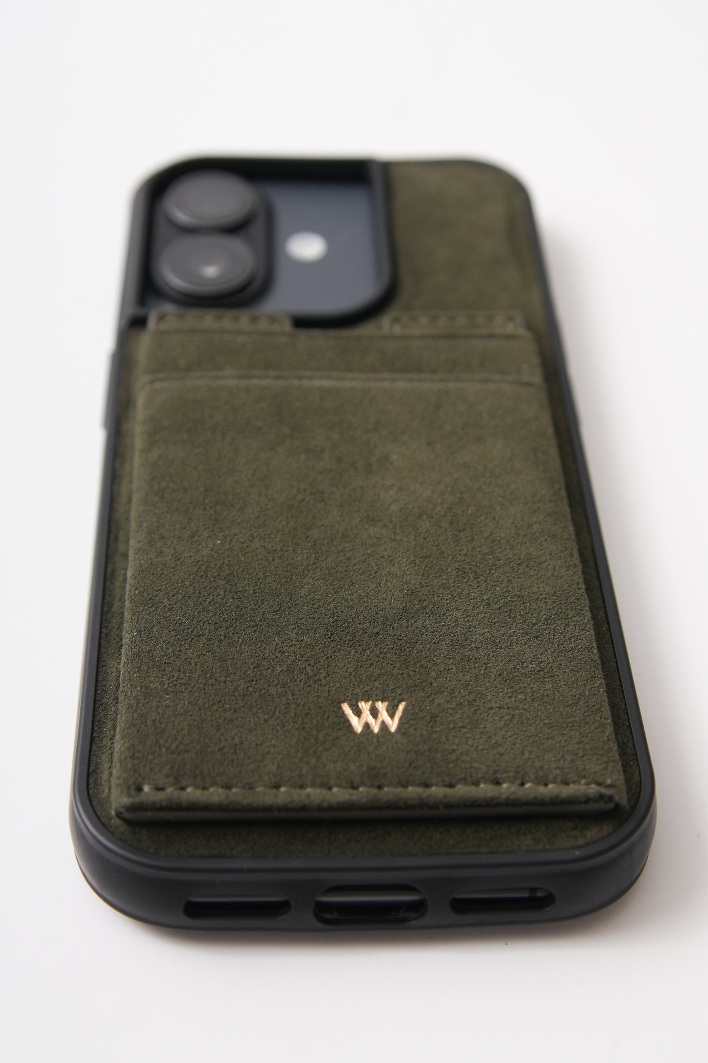 Green Suede Cardholder Case