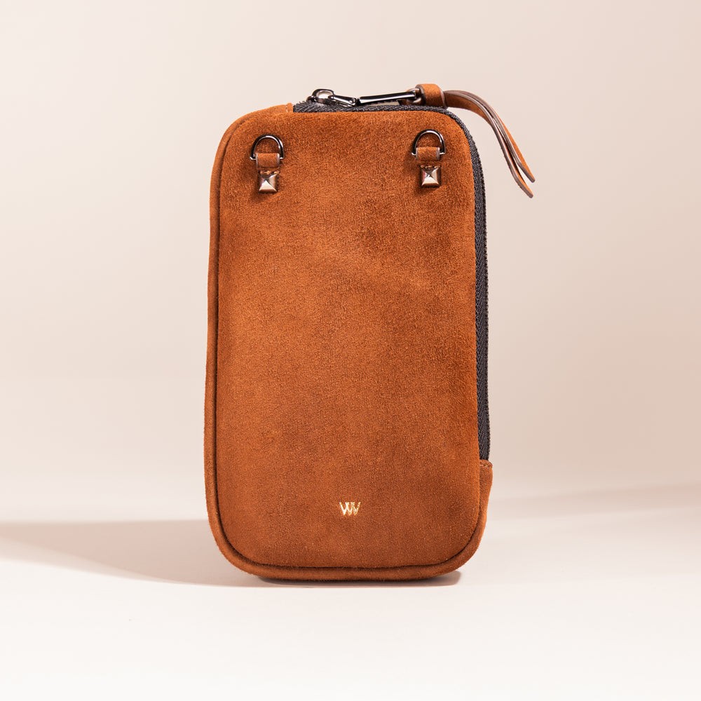 Brown Seude Leather Pouch