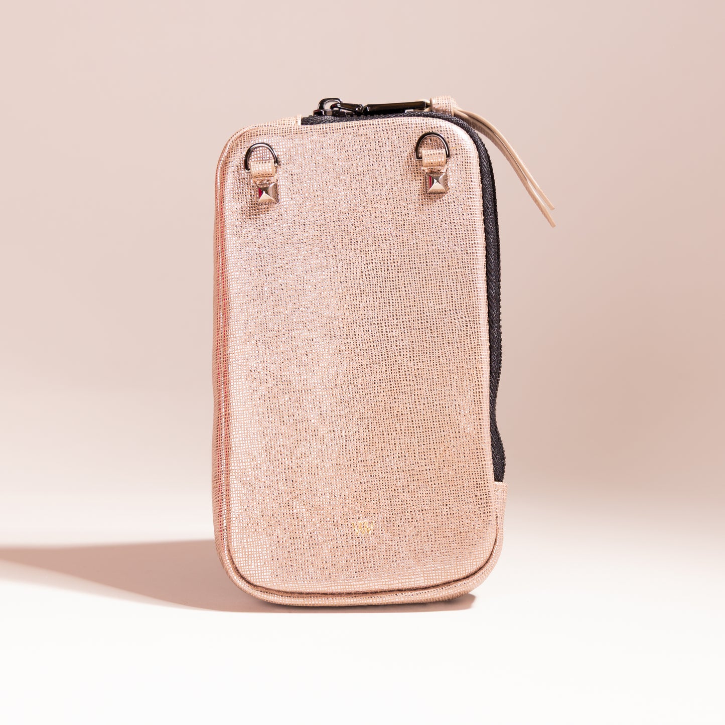 Shinny Beige Leather Pouch
