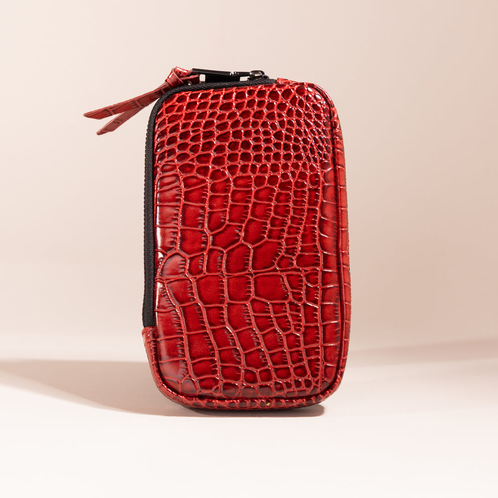 Red Croc Pouch