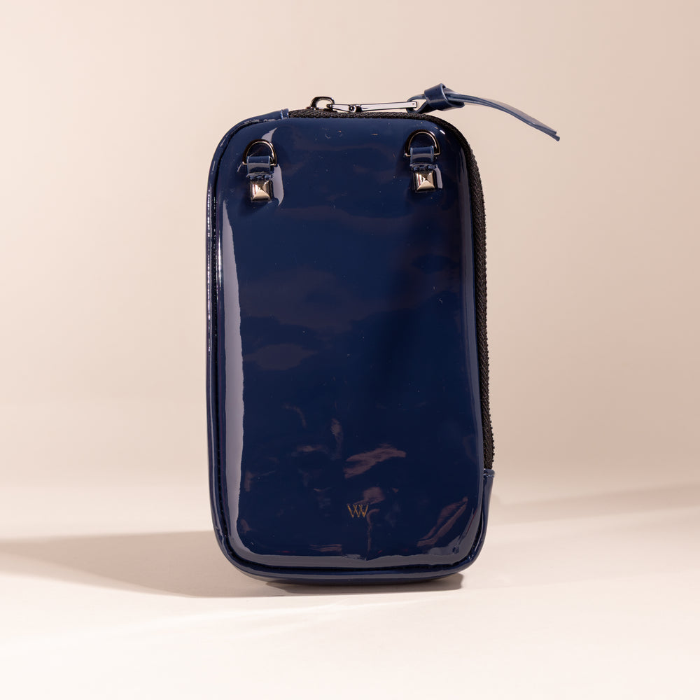 Plastic Blue Leather Pouch