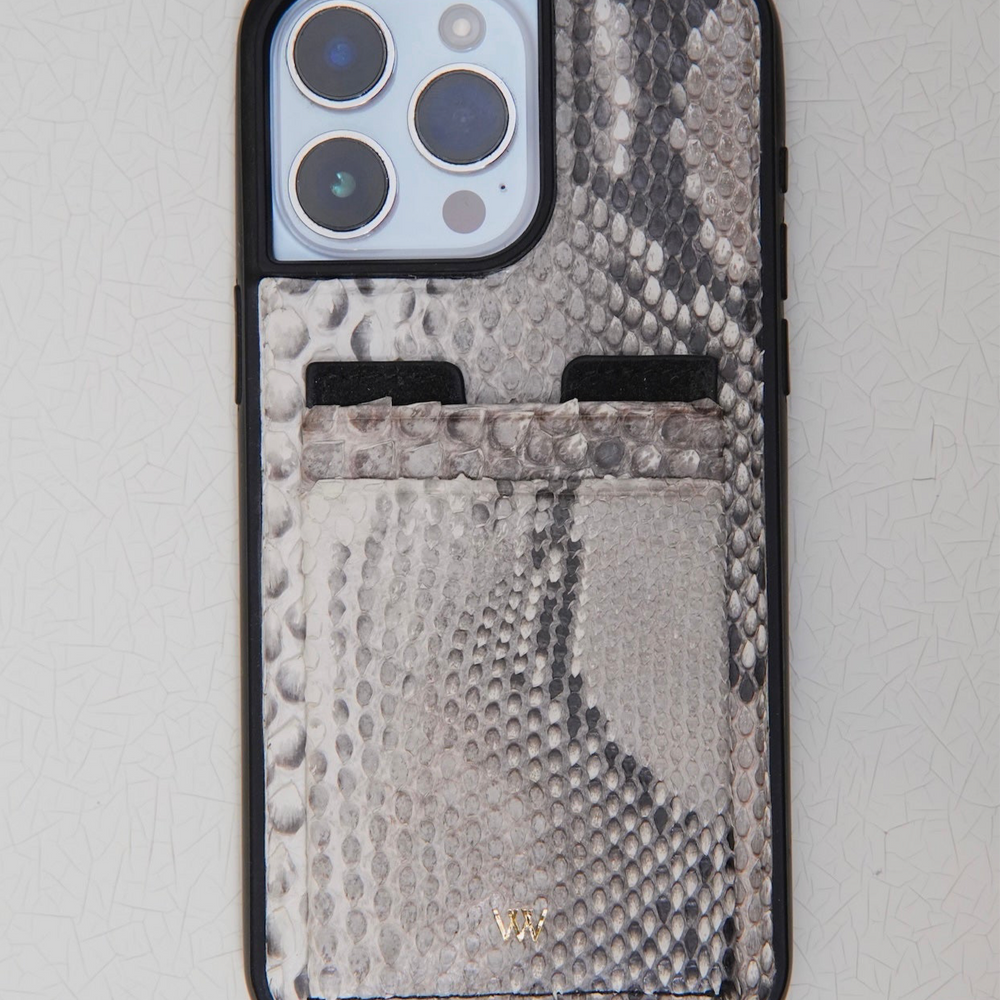 Natural Python Cardholder Case