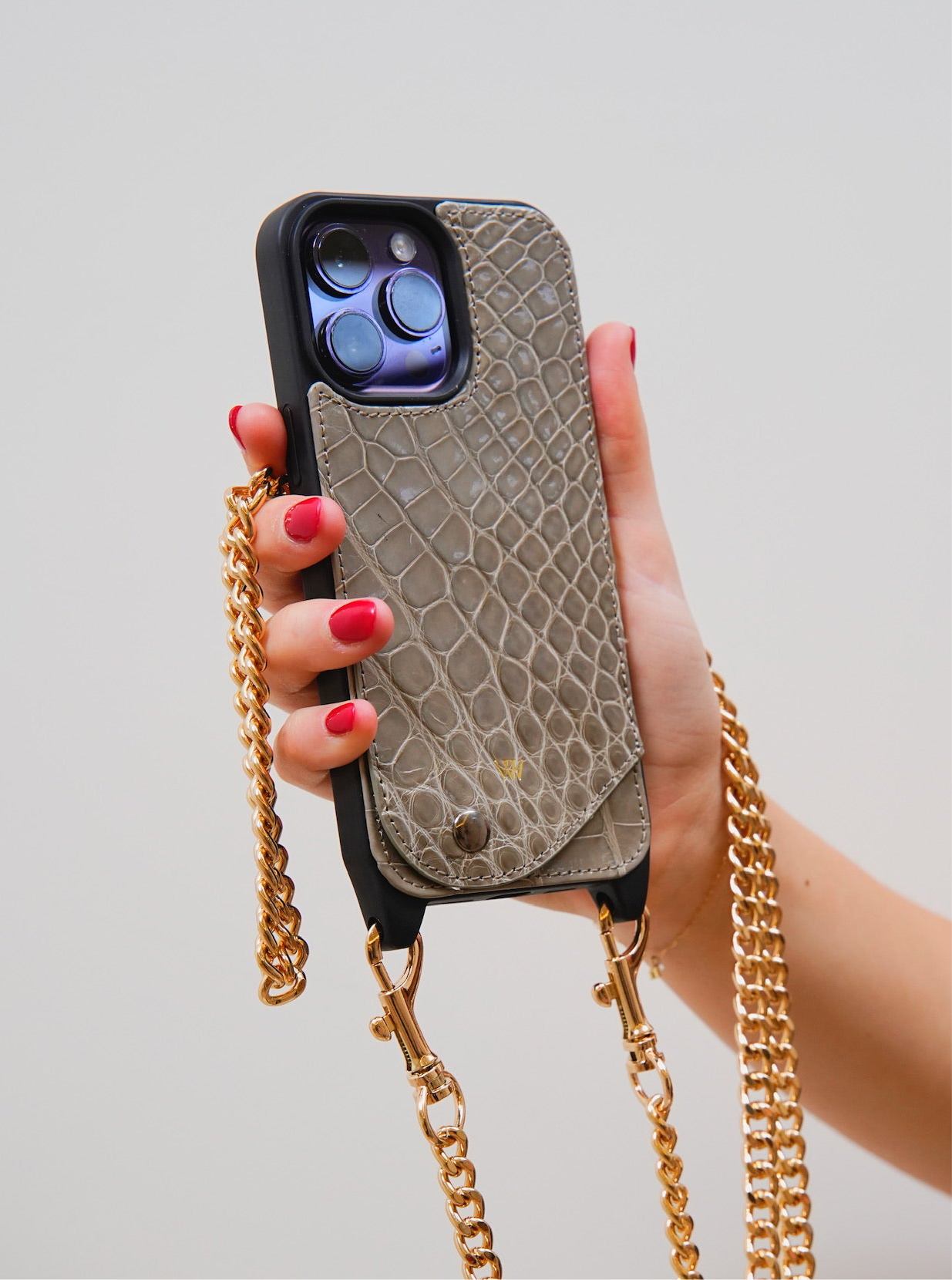 Croc Shiny Beige Case