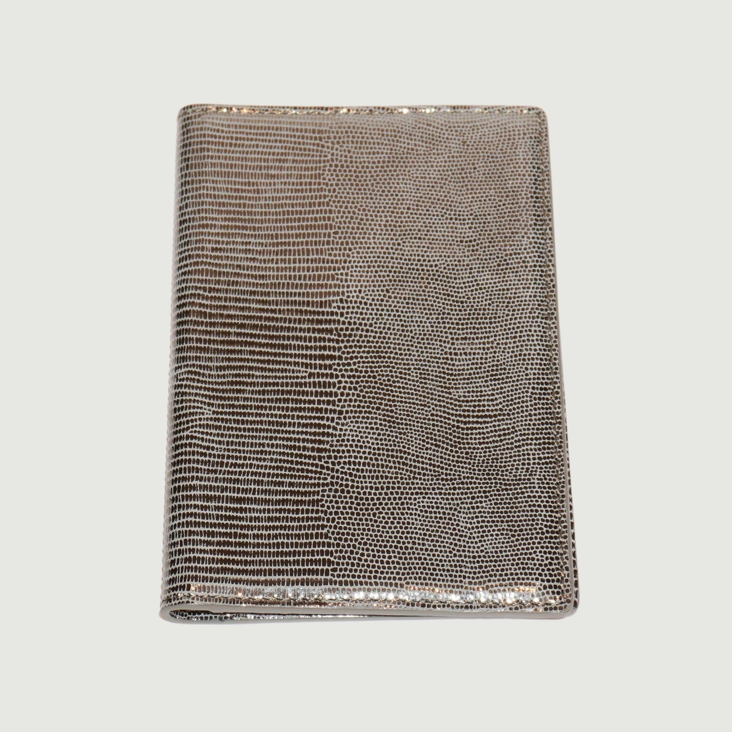 Dark Grey Lizard Leather Passport Holder