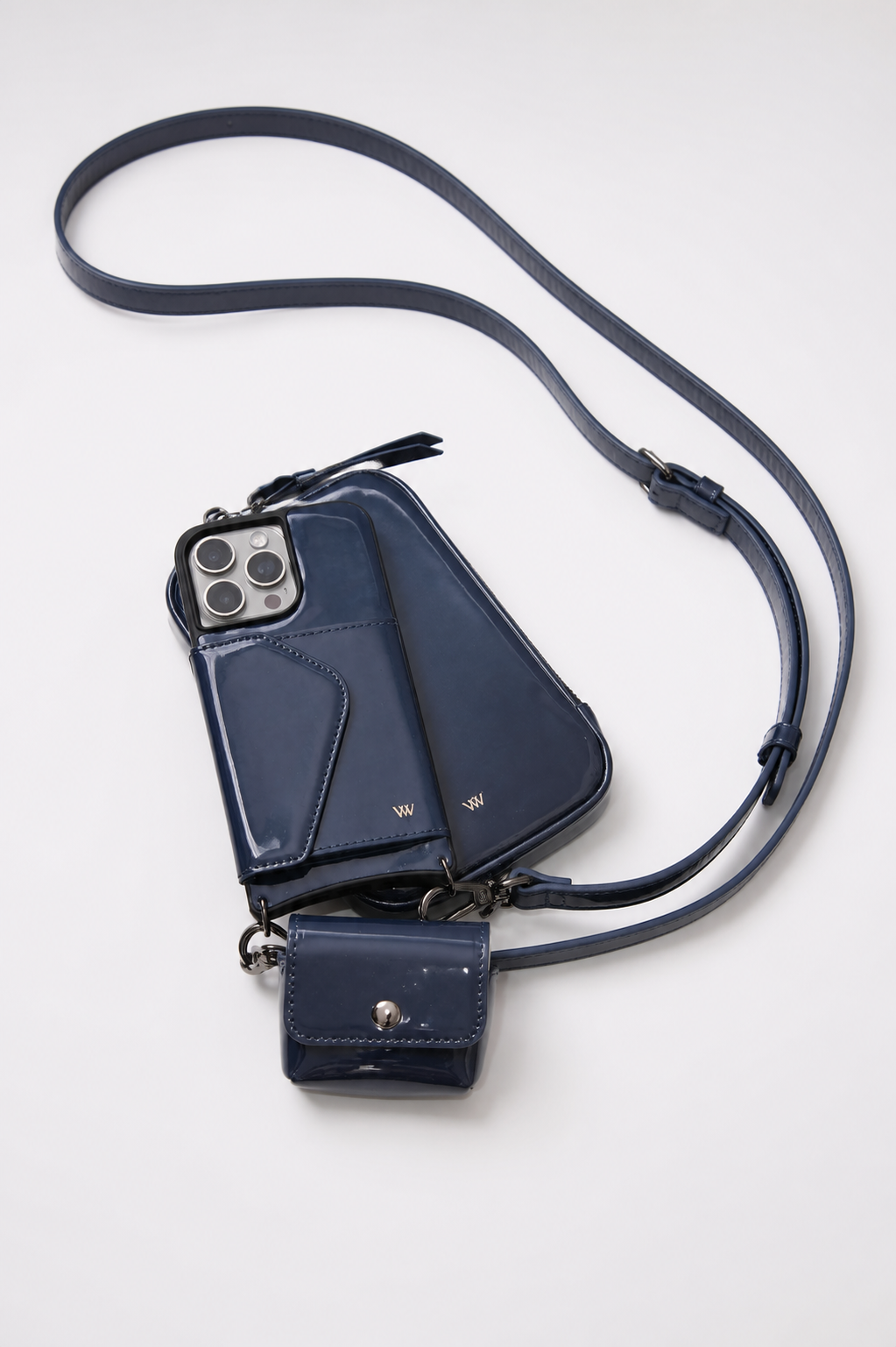 Blue Glossy Pouch