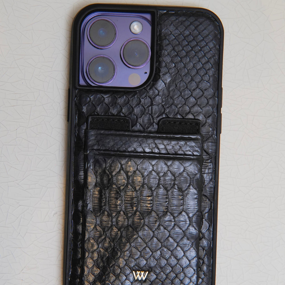Black Python Cardholder Case
