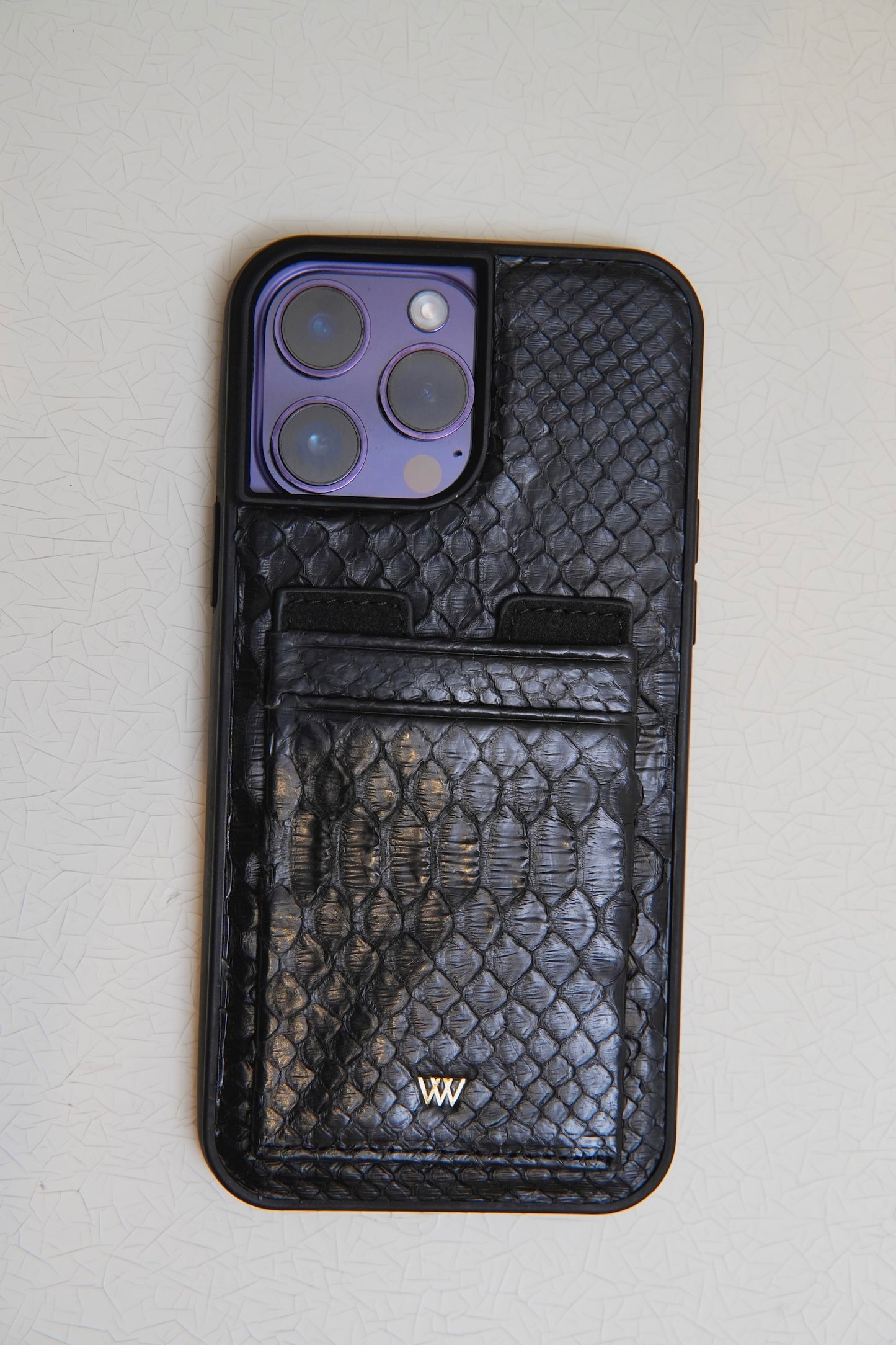 Black Python Cardholder Case