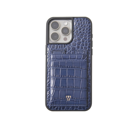 Blue Croc Cardholder Case
