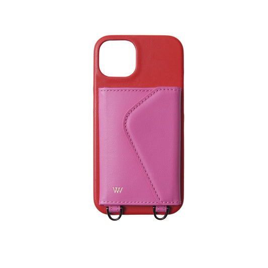 Red and Pink Smooth Leather Classic Case