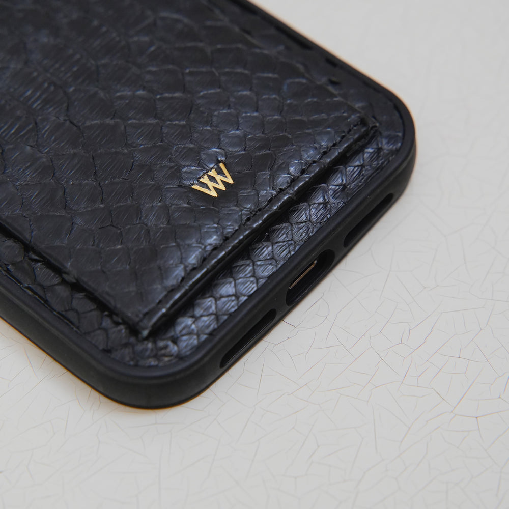 Black Python Cardholder Case