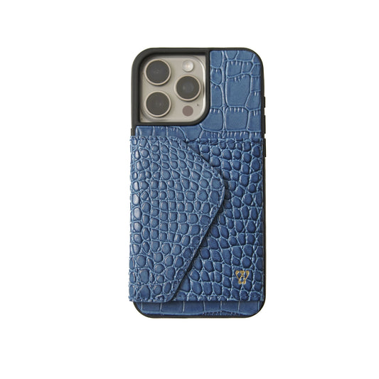 No Strap Croc Blue Case
