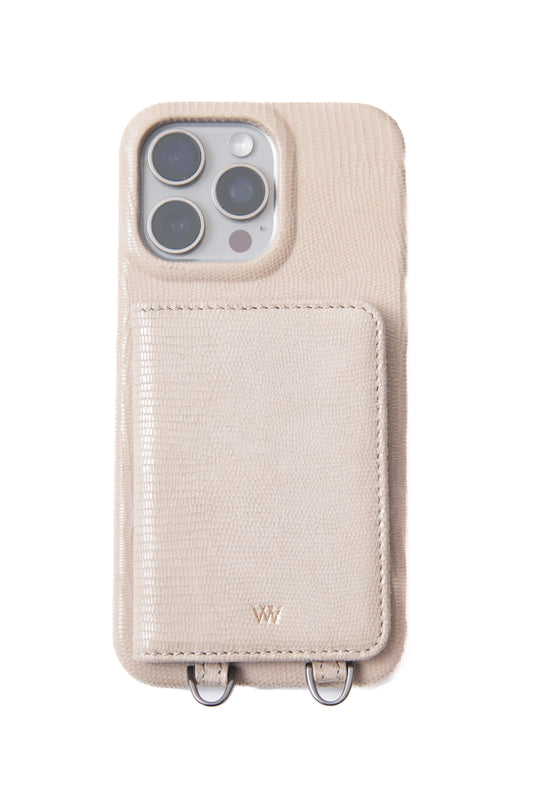 Open Wallet Lizard Print Case