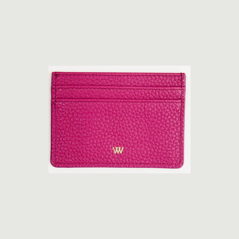 Fuchsia Leather Cardholder