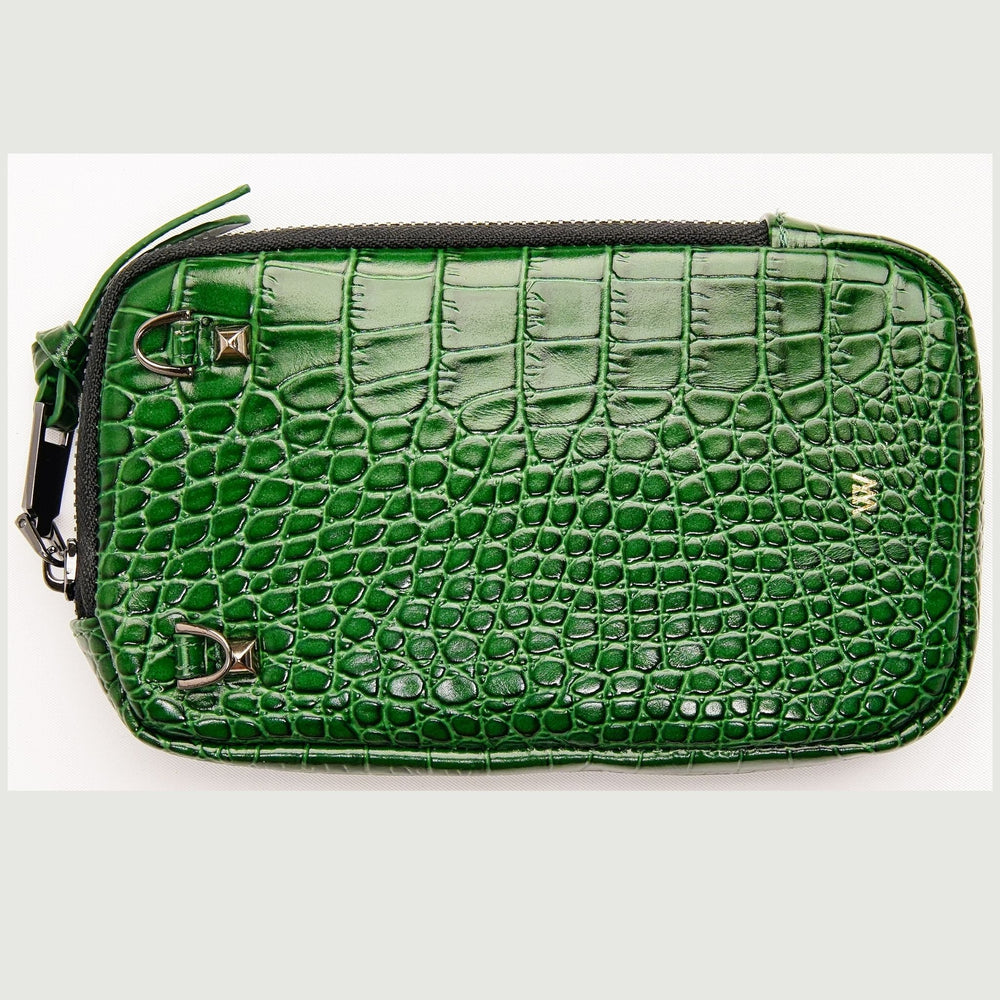 Green Croc Pouch