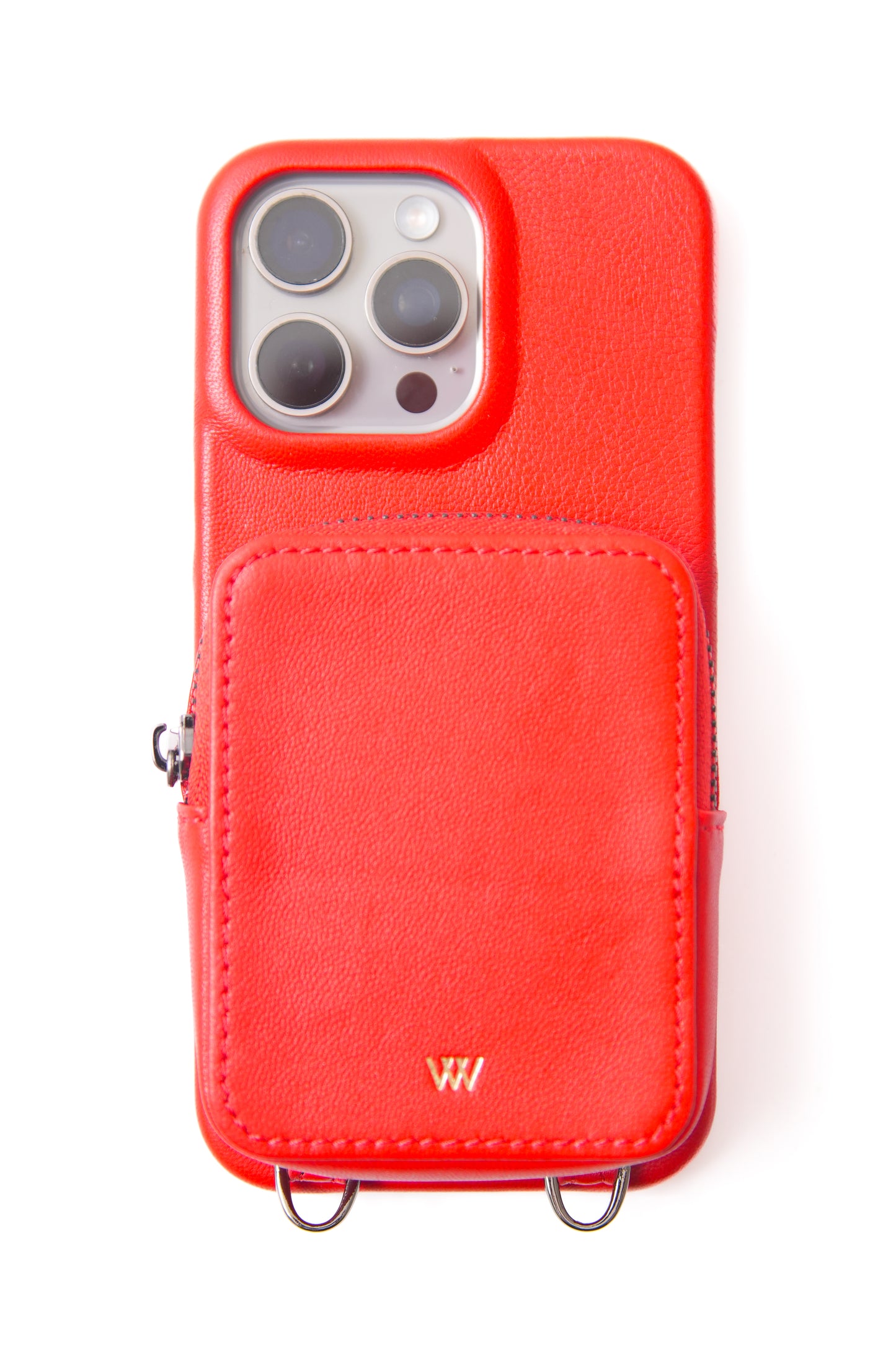 Red Leather Pouch Case