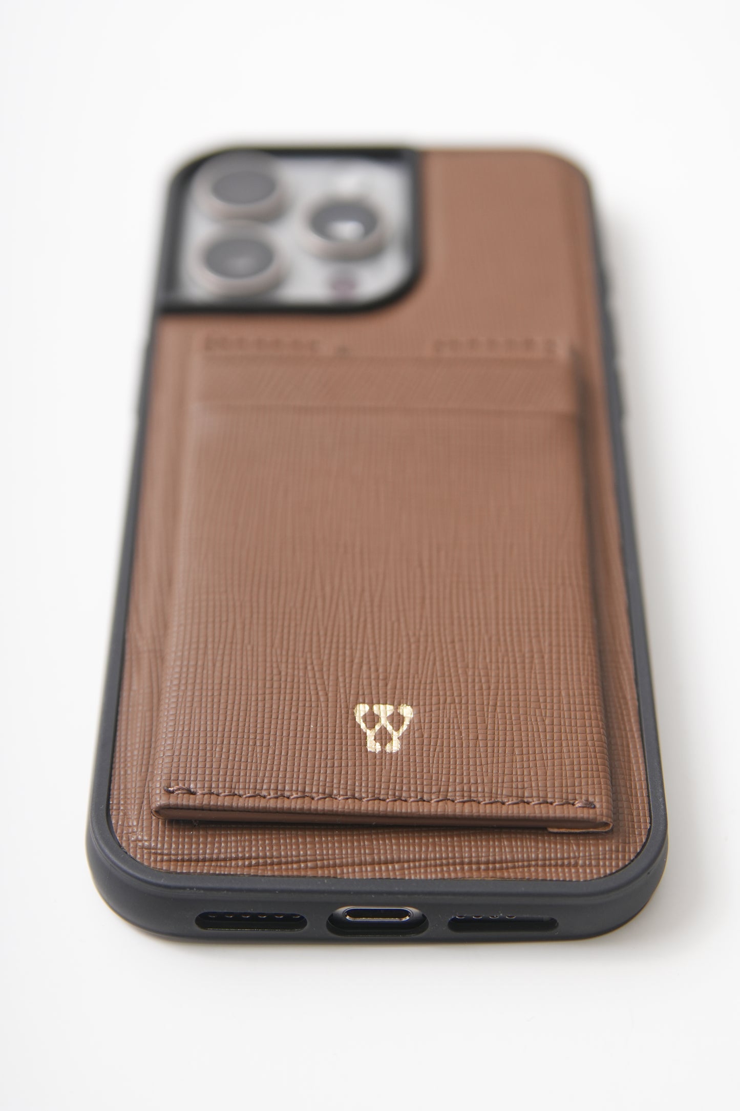Mocha Saffiano Cardholder Case