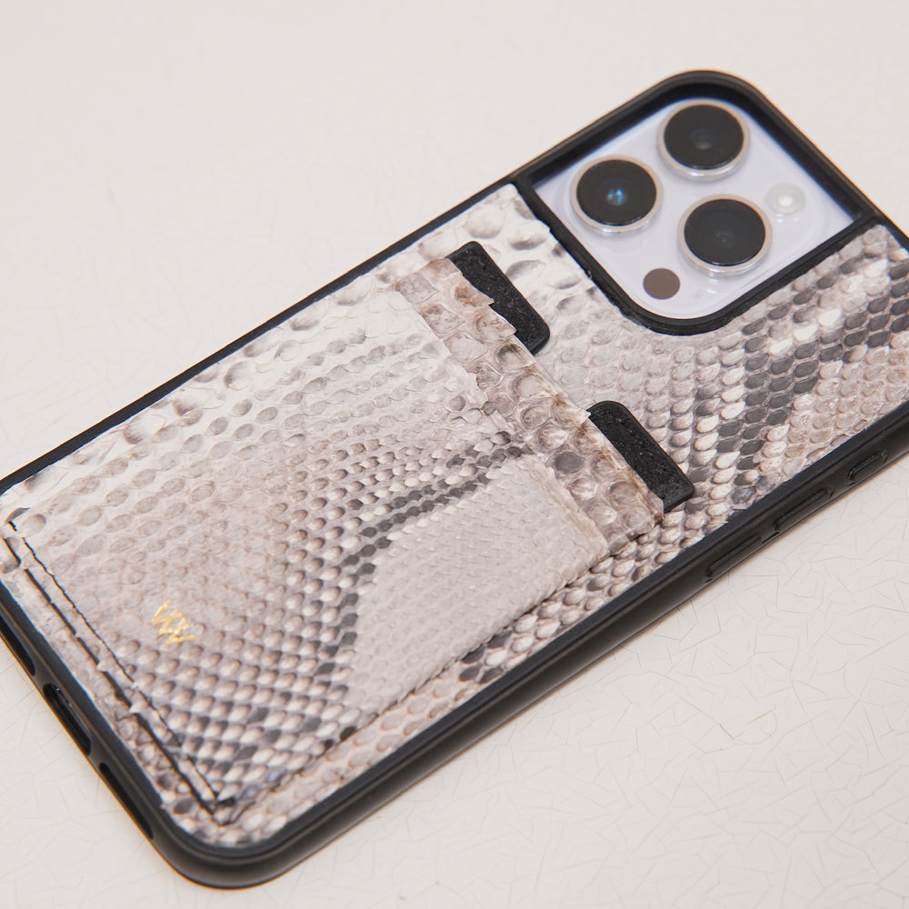 Natural Python Cardholder Case