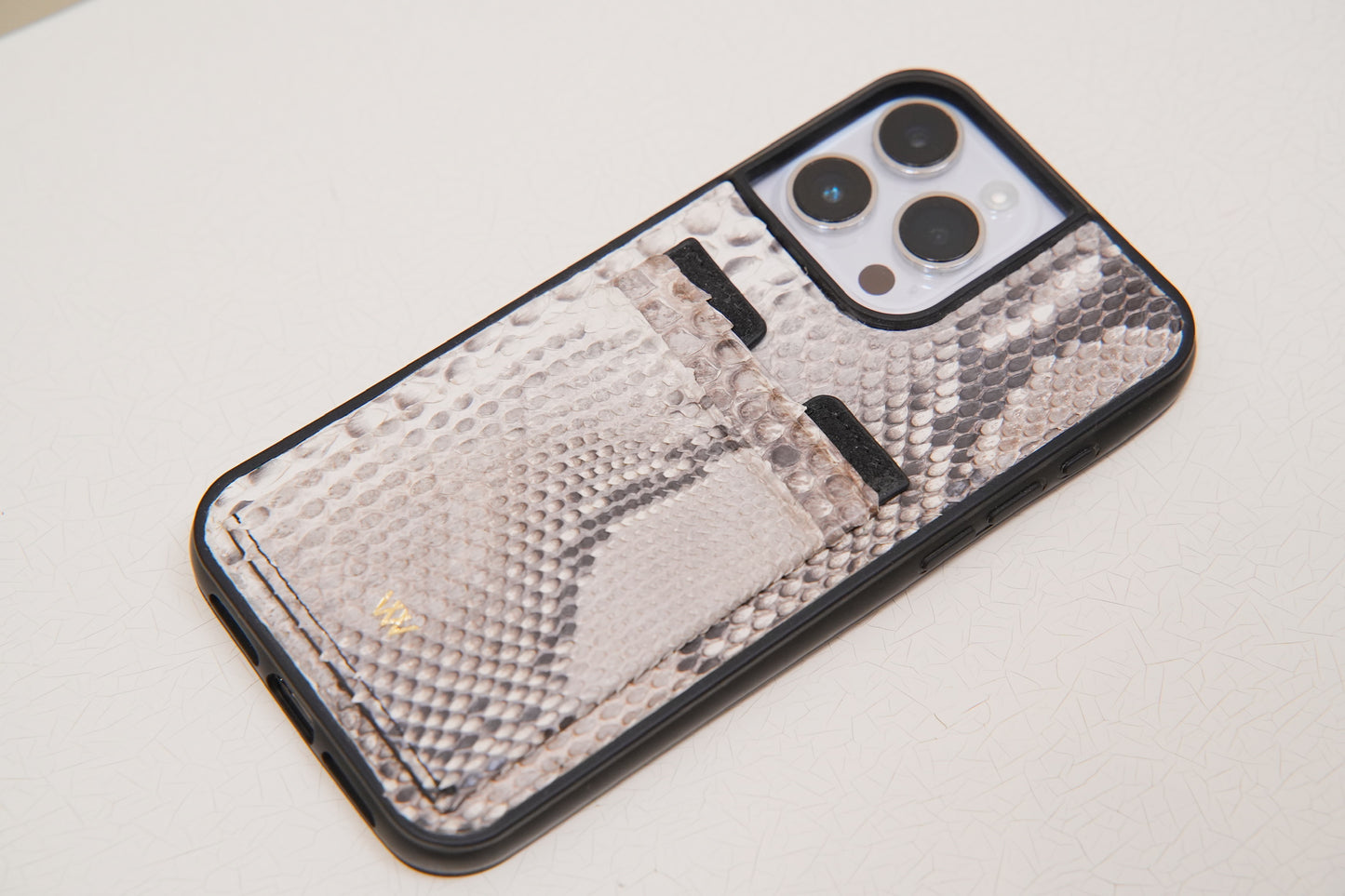 Natural Python Cardholder Case