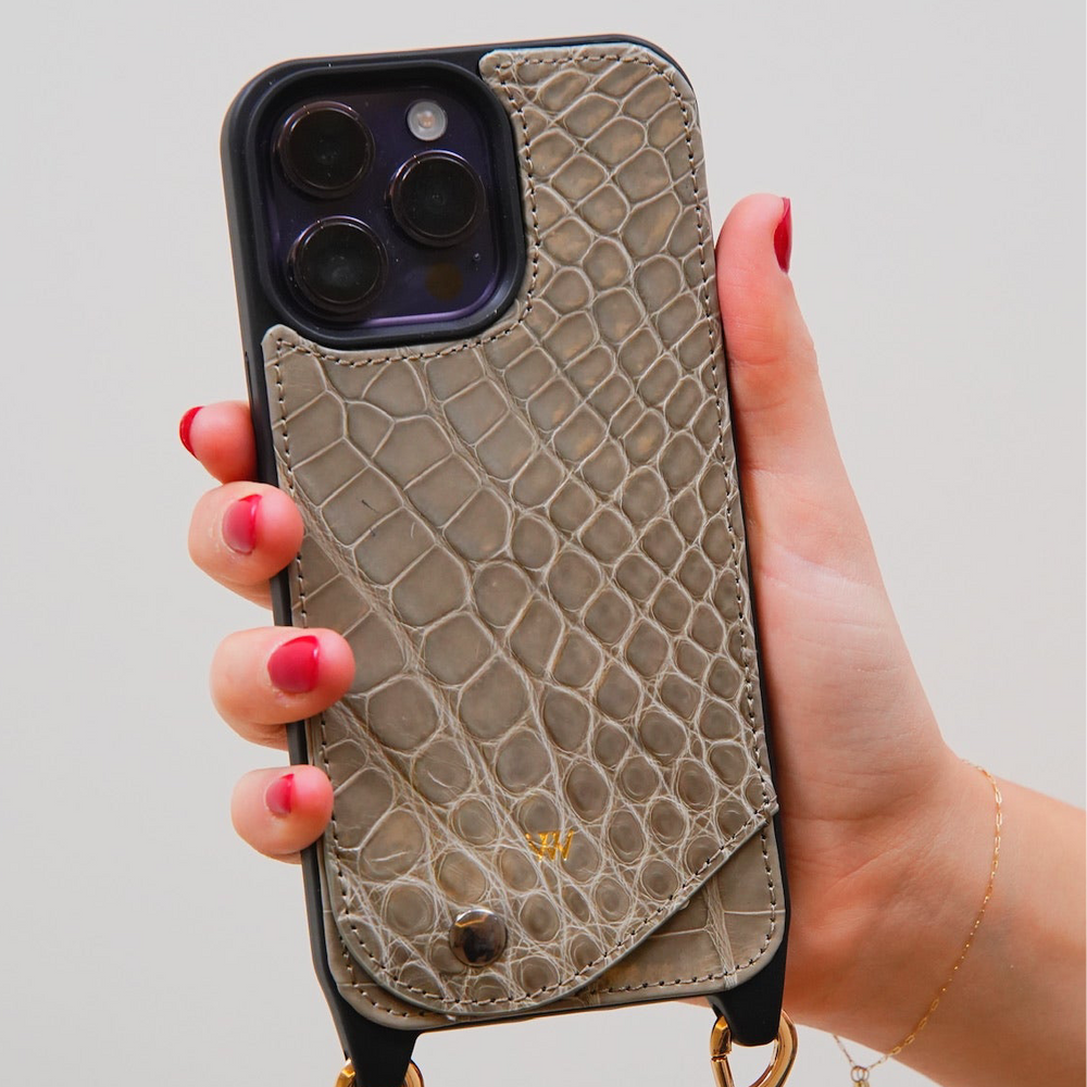 Croc Shiny Beige Case