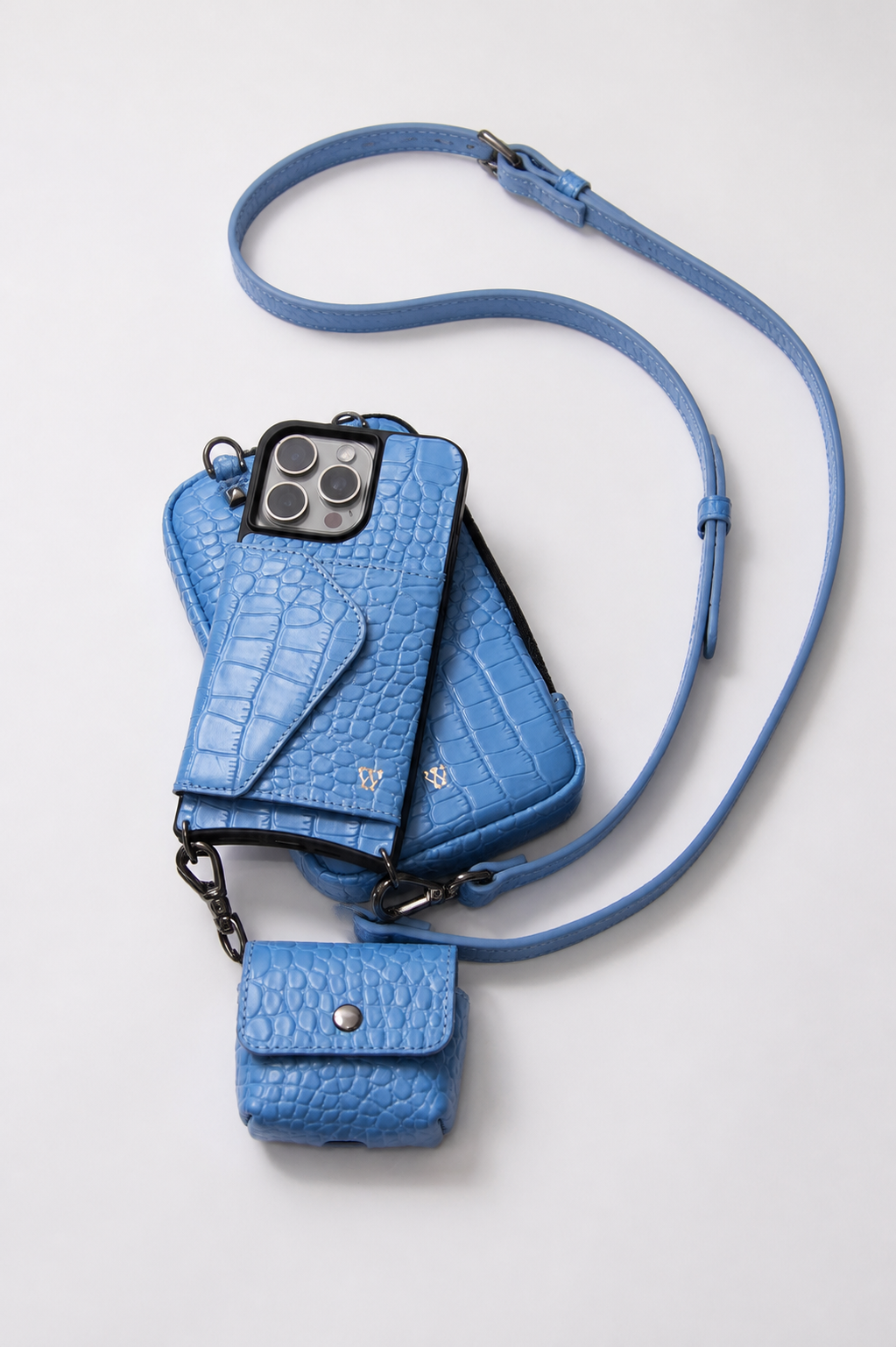 Baby Blue Croc Pouch