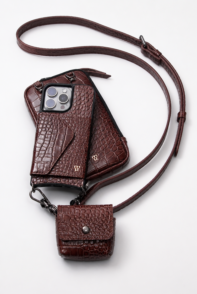 Brown Croc AirPod Case
