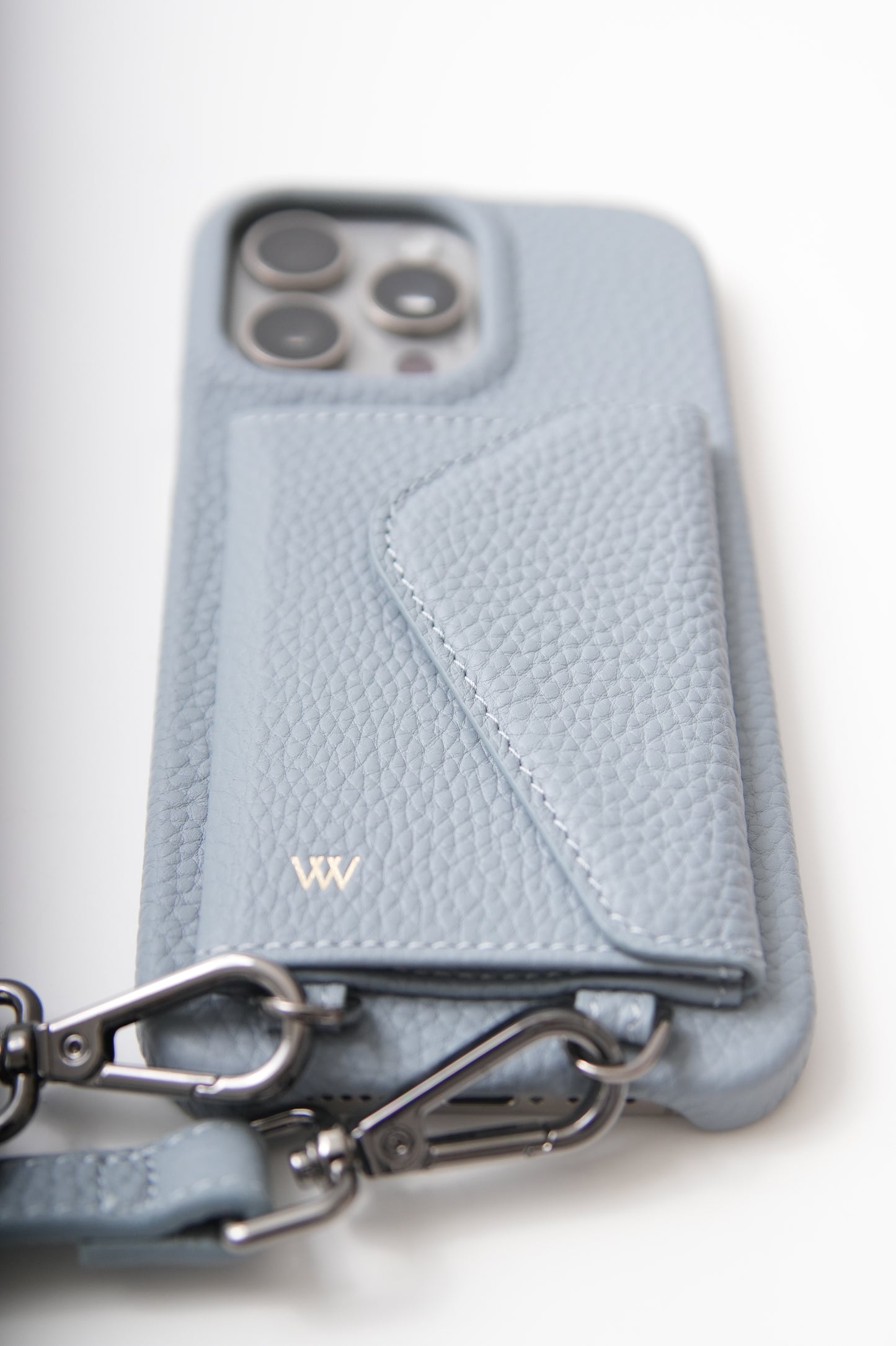 Baby Blue Pebble Leather Classic Case