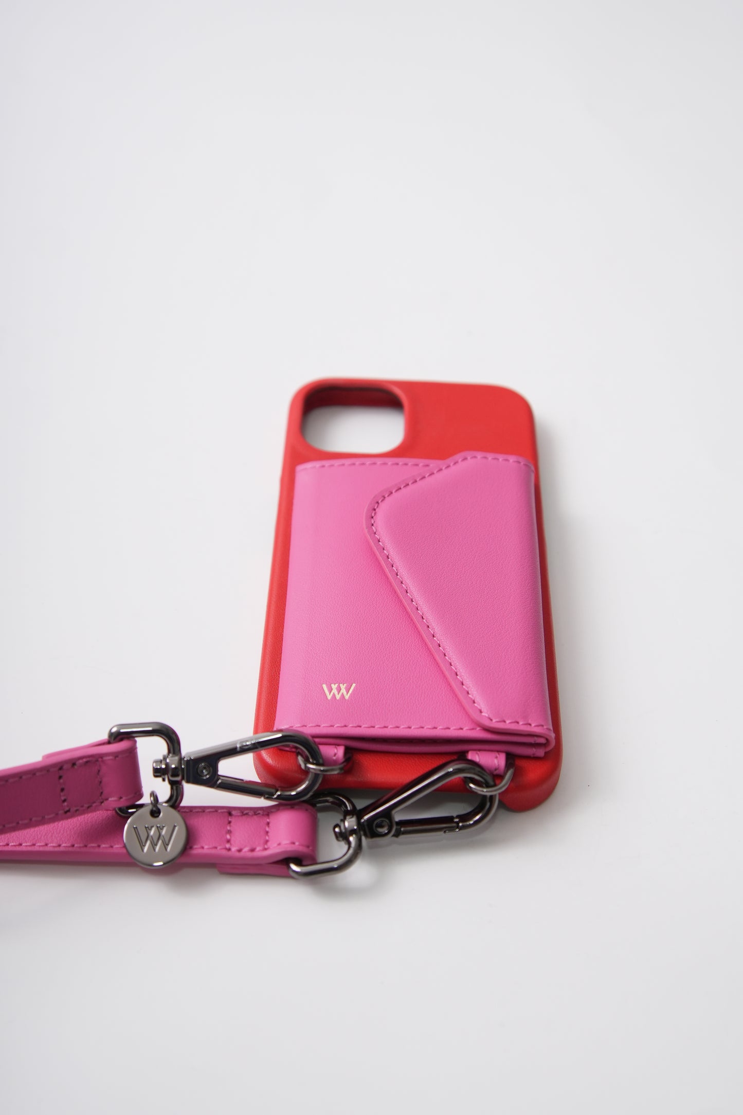 Red and Pink Smooth Leather Classic Case