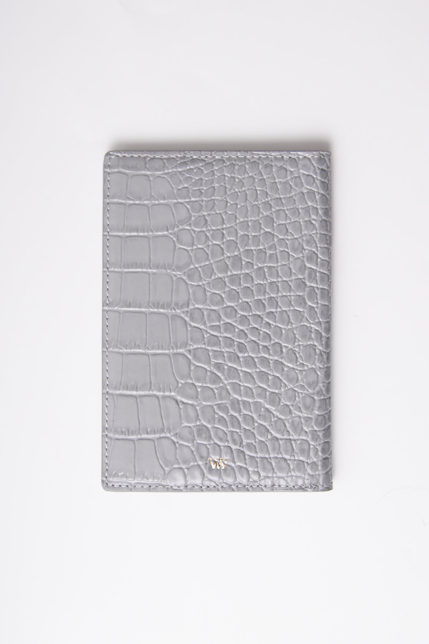 Grey Croc Passport Holder