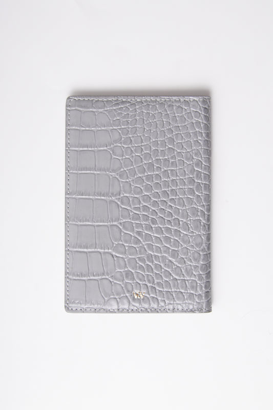 Grey Croc Passport Holder