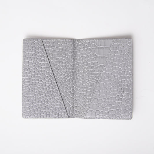 Grey Croc Passport Holder