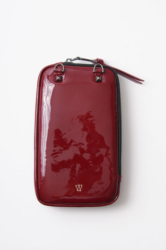 Burgundy Glossy Pouch