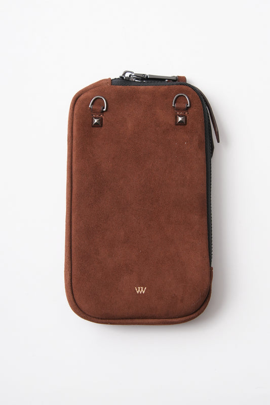 Brown Suede Pouch