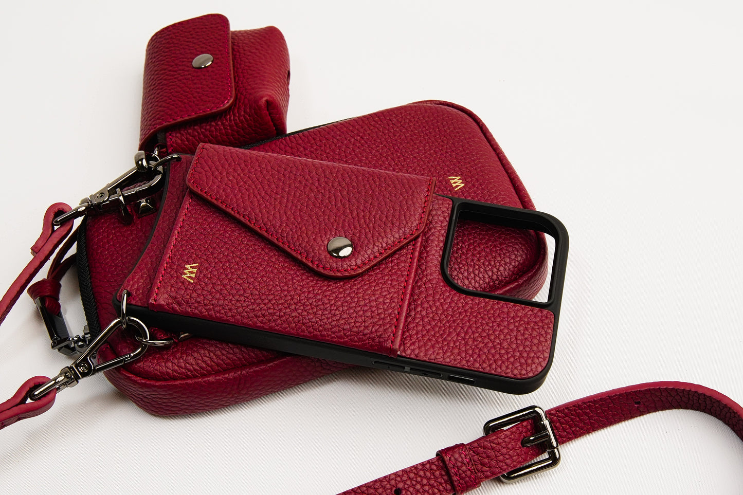 Burgundy Leather Pouch