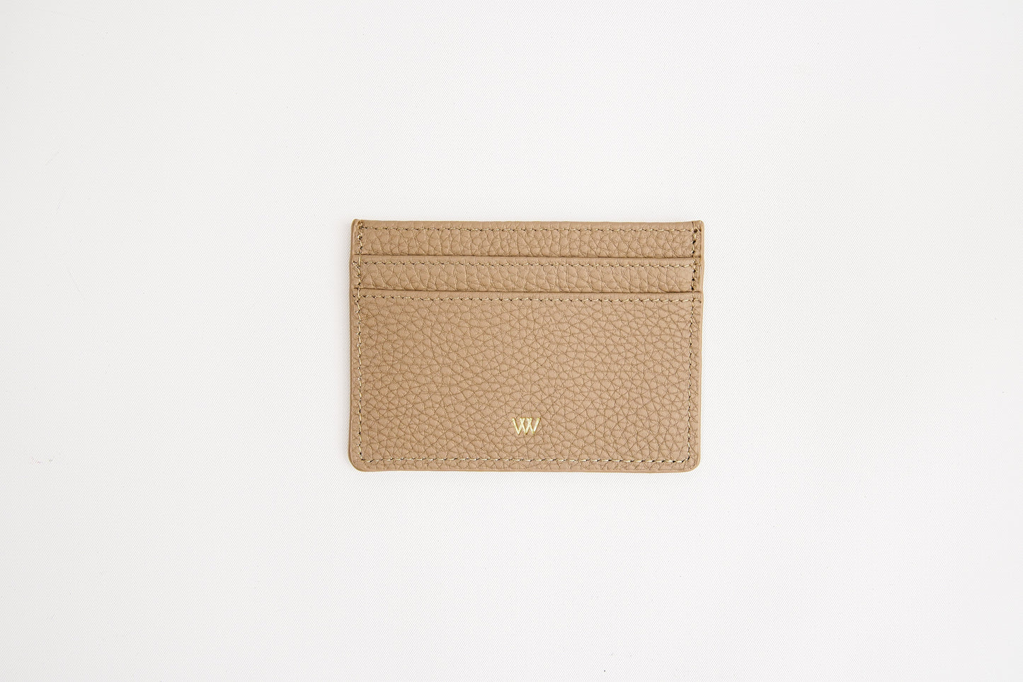 Taupe Leather Card Holder