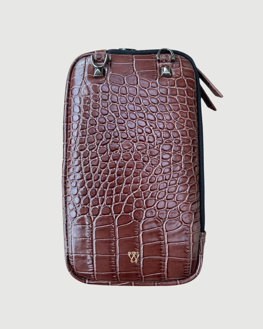 Brown Croc Pouch