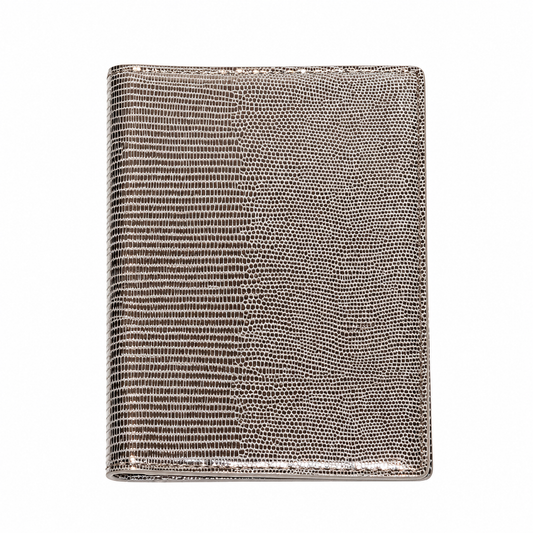 Dark Grey Lizard Passport Holder