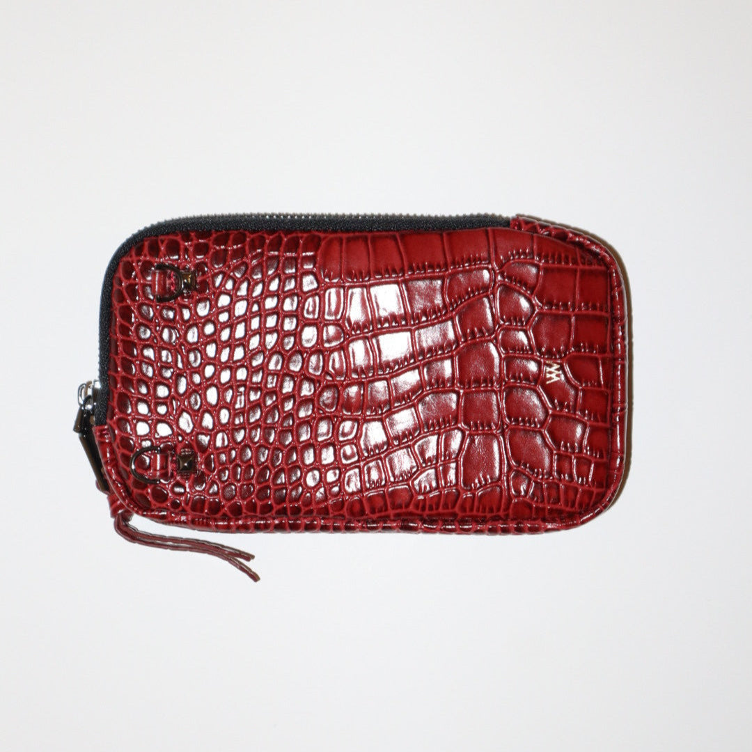 Red Croc Pouch