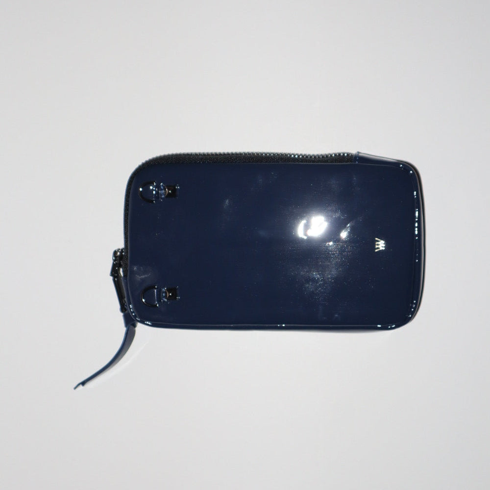 Plastic Blue Leather Pouch