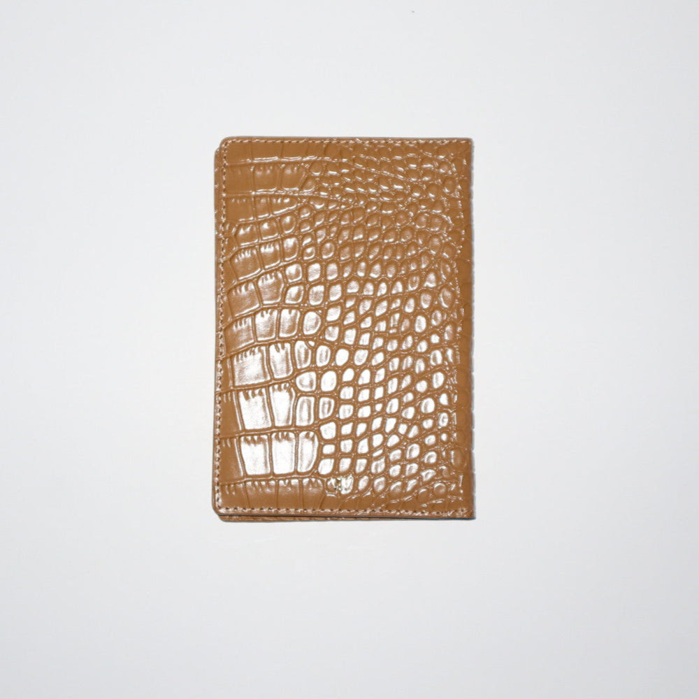 Terracota Croc Leather Cardholder