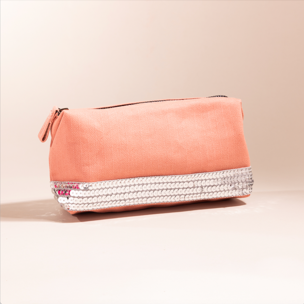 Light Pink Canvas Pouch
