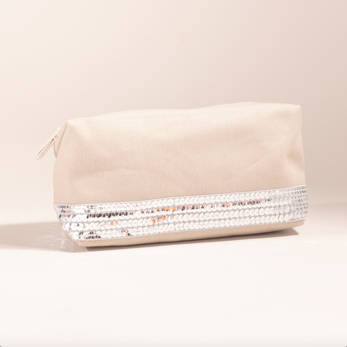 Beige Canvas Pouch