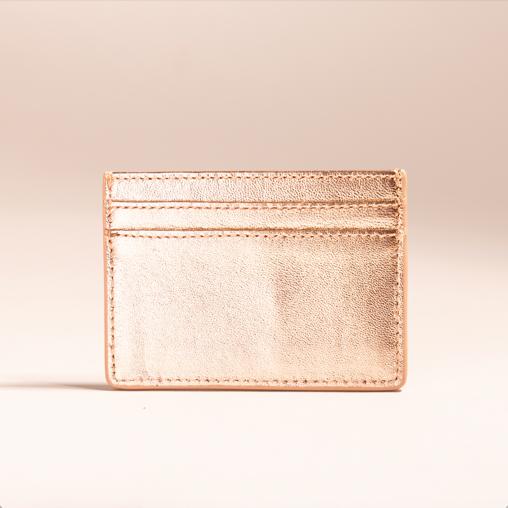 Rose Gold Leather Cardholder