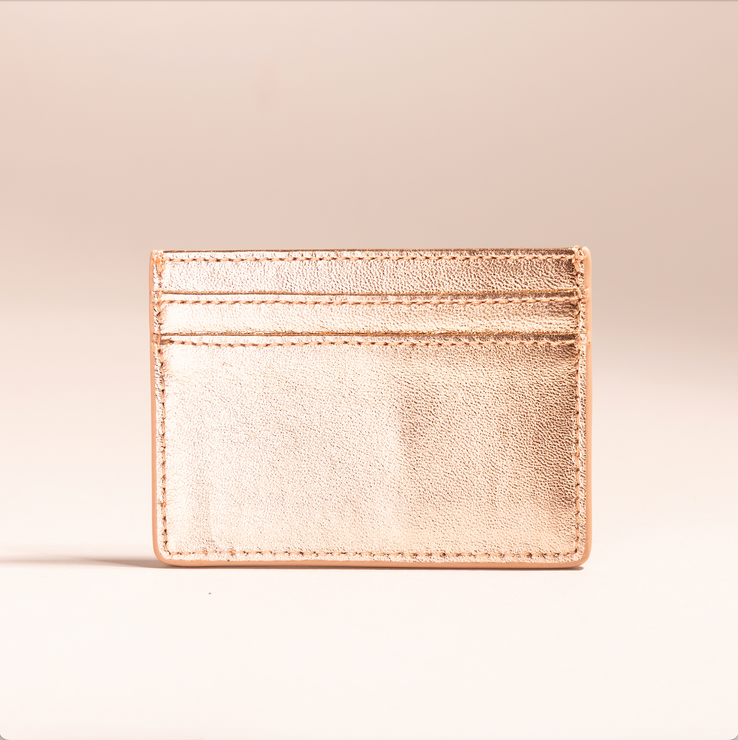Rose Gold Leather Cardholder