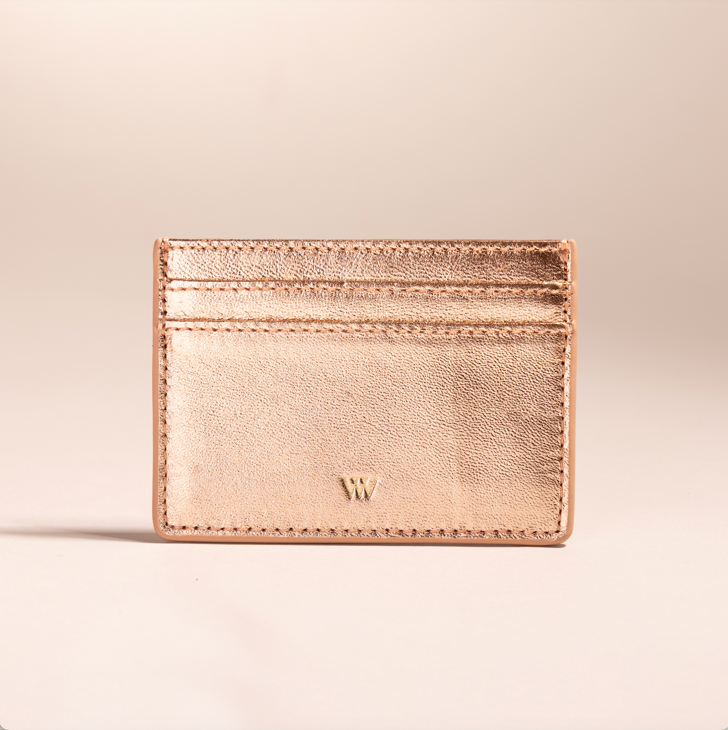 Rose Gold Leather Cardholder
