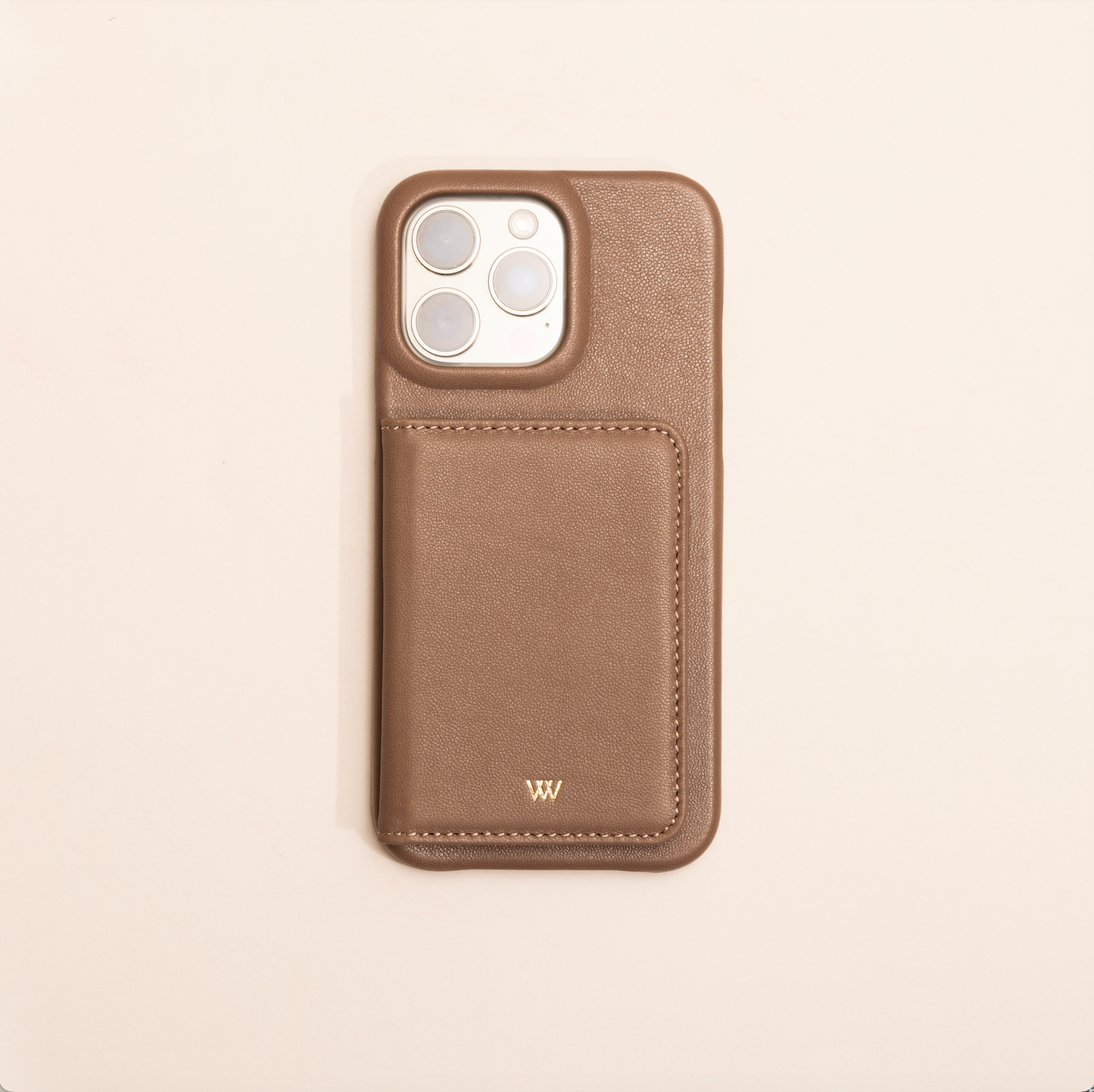 Open Wallet Taupe No Strap Case